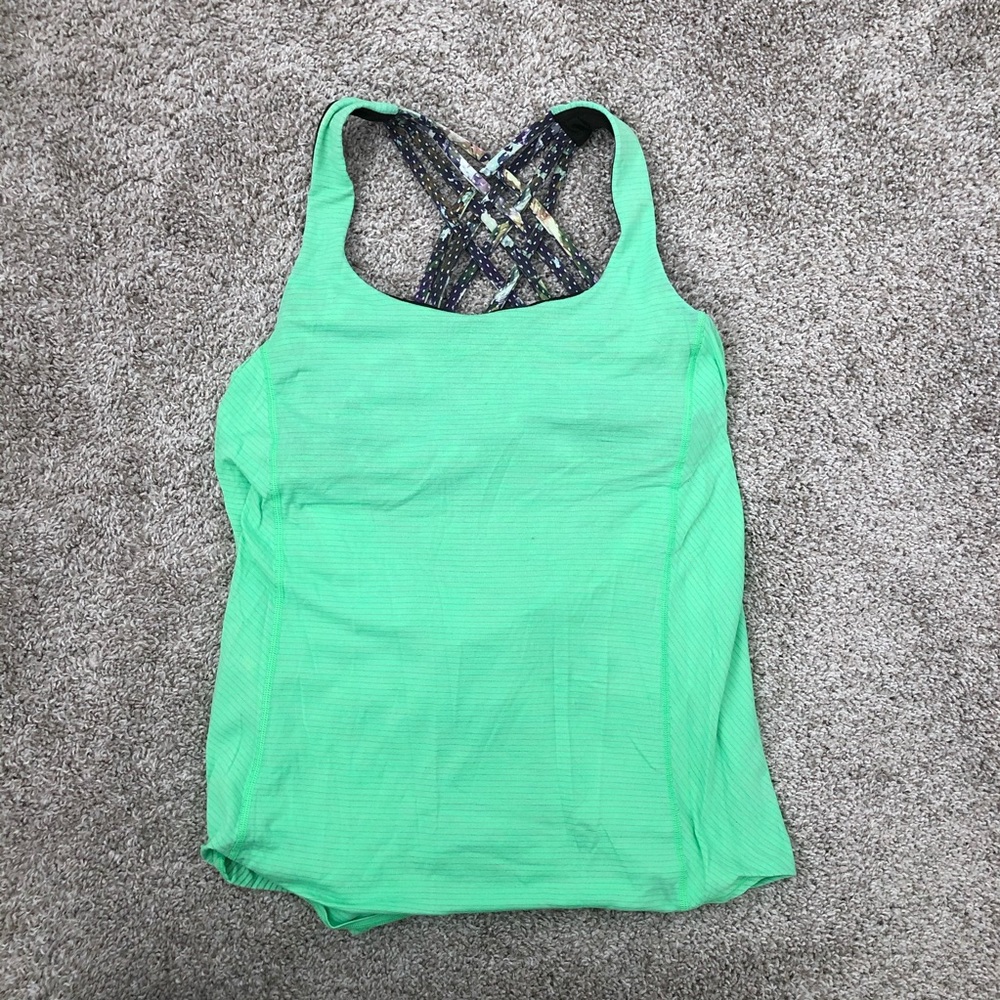 Lululemon Bright Green Free To Be Tank